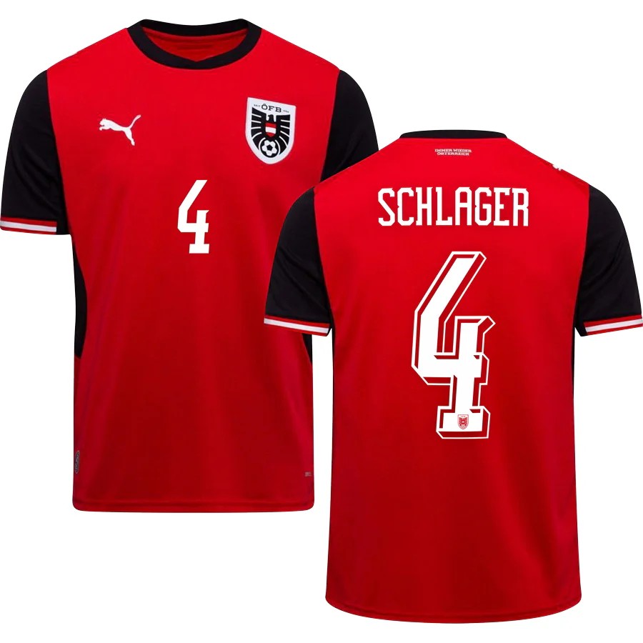 Austria Xaver Schlager 4 2026 Home Jersey