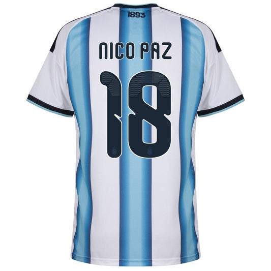 Argentina Nico Paz 18 2026 Home Jersey