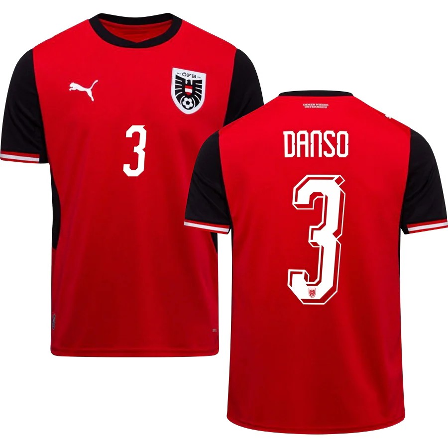 Austria Kevin Danso 3 2026 Home Jersey