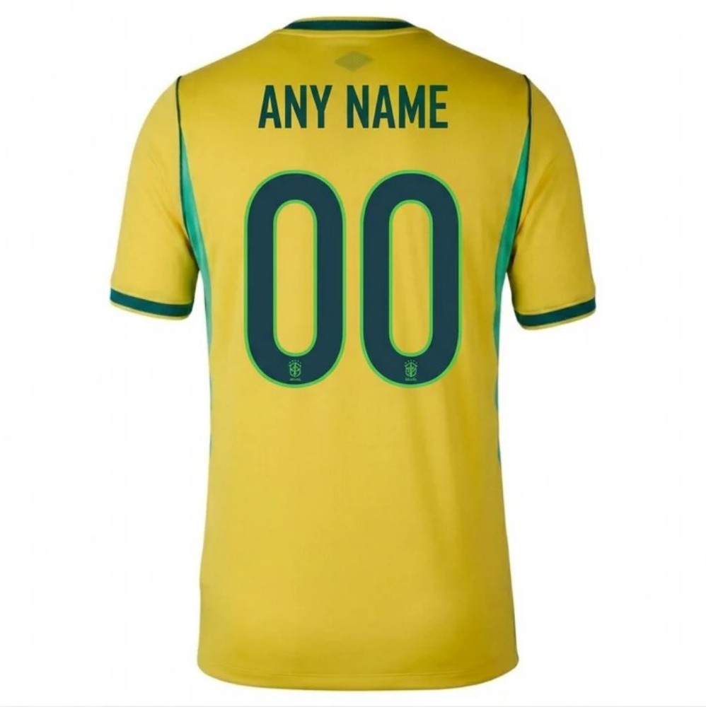 Brazil Custom 00 2026 Home Jersey