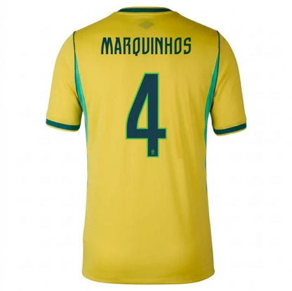 Brazil Marquinhos 4 2026 Home Jersey