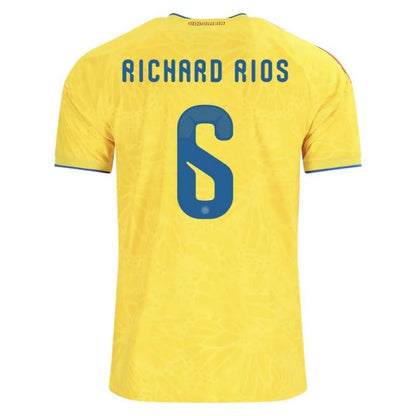 Colombia Richard Ríos 6 2026 Home Jersey