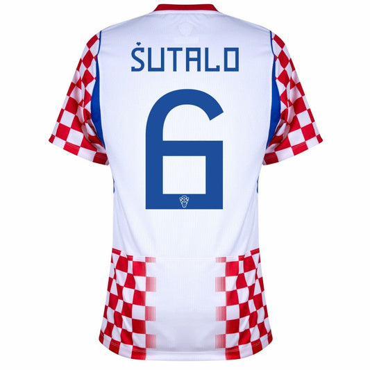 Croatia Josip Sutalo 6 2026 Home Jersey