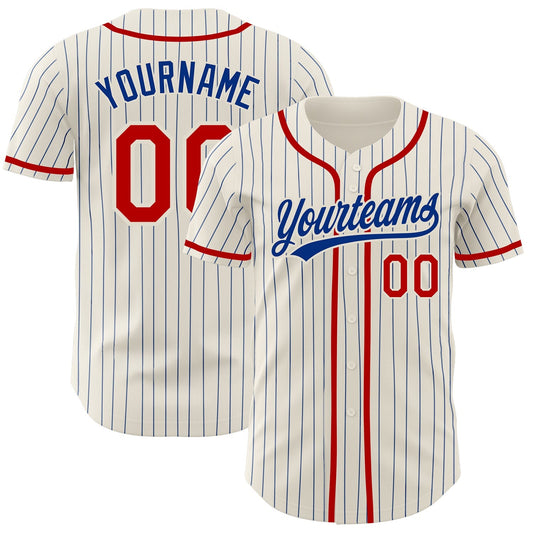 Custom Baseball Jersey Personalized White Pinstripe Stitched