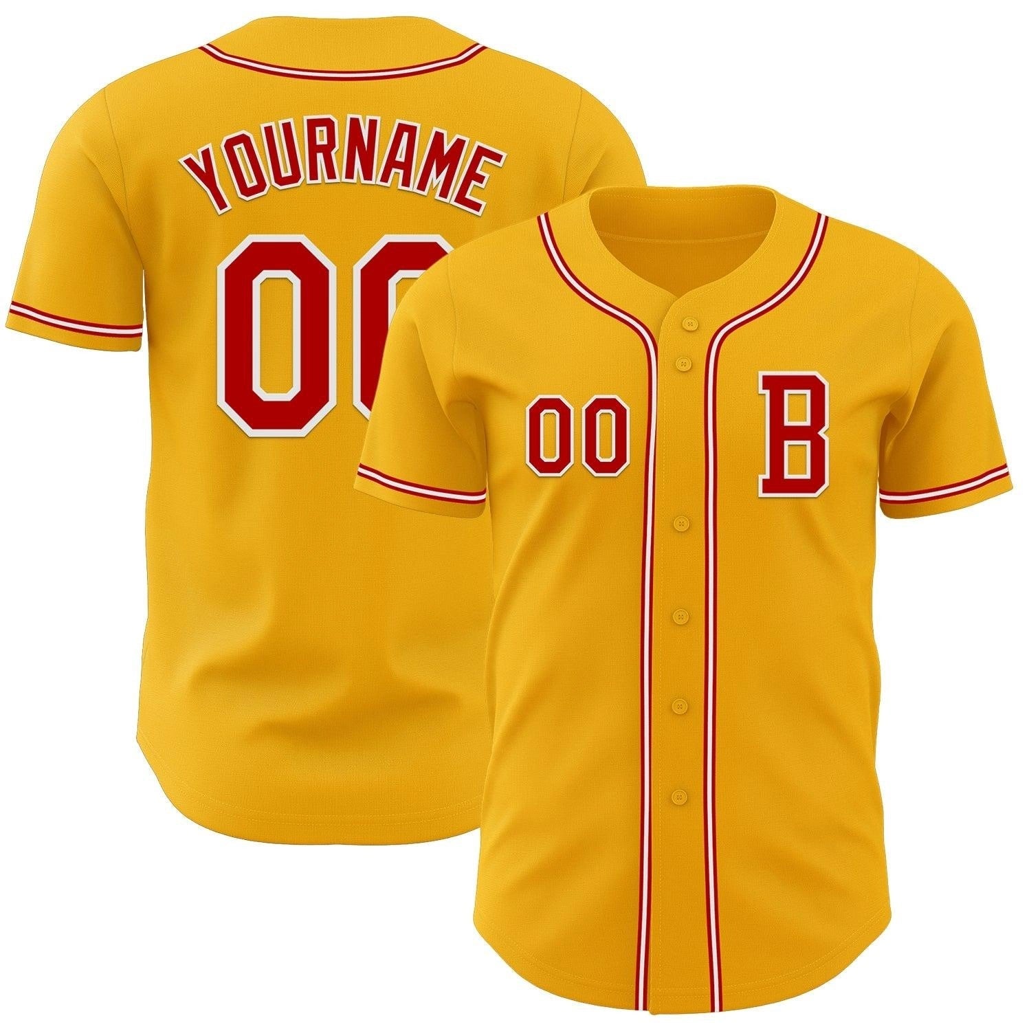 Custom Football Jersey Personalized Gold Stitched