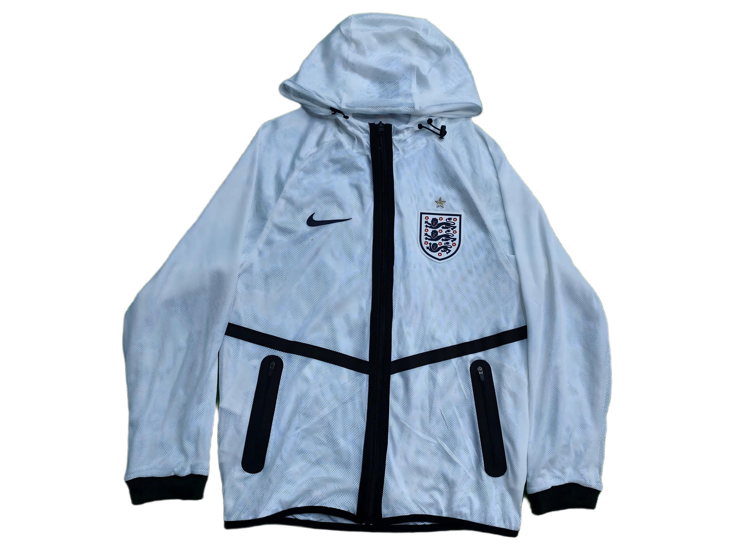 England 2026 Mesh Full-Zip Hooded Jacket White
