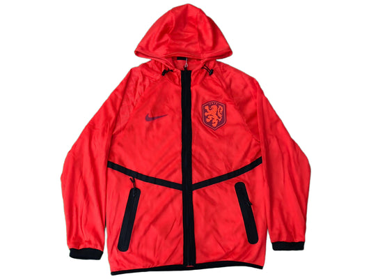 Netherlands 2026 Mesh Full-Zip Hooded Jacket Orange