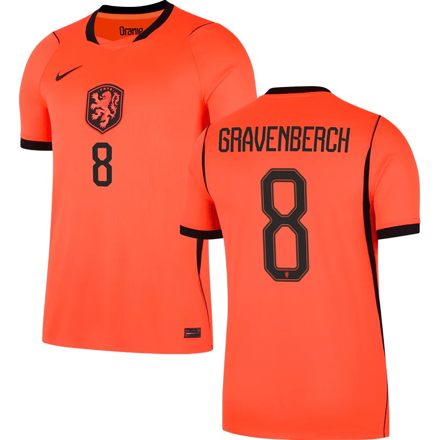 Netherlands Ryan Gravenberch 8 2026 Home Jersey