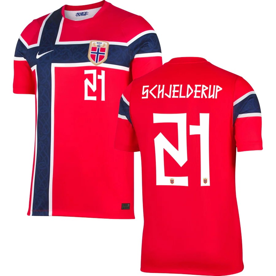 Norway Andreas Schjelderup 21 2026 Home Jersey
