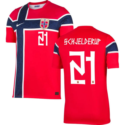 Norway Andreas Schjelderup 21 2026 Home Jersey