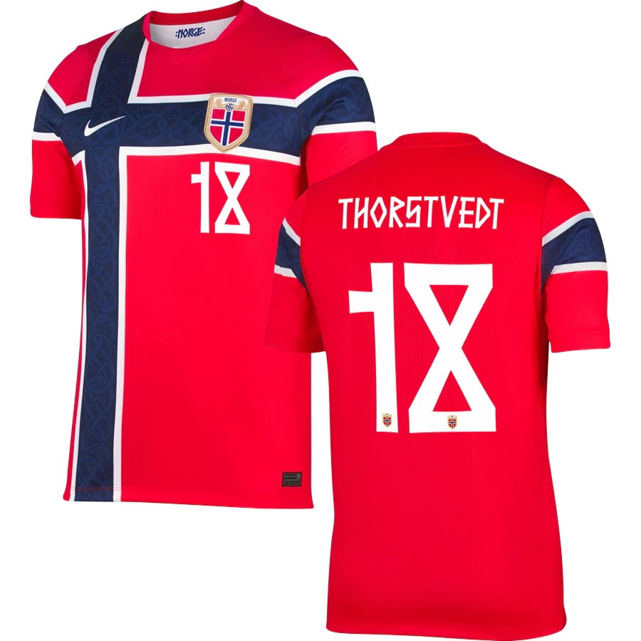 Norway Kristian Thorstvedt 18 2026 Home Jersey