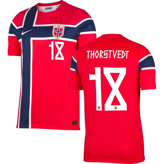 Norway Kristian Thorstvedt 18 2026 Home Jersey