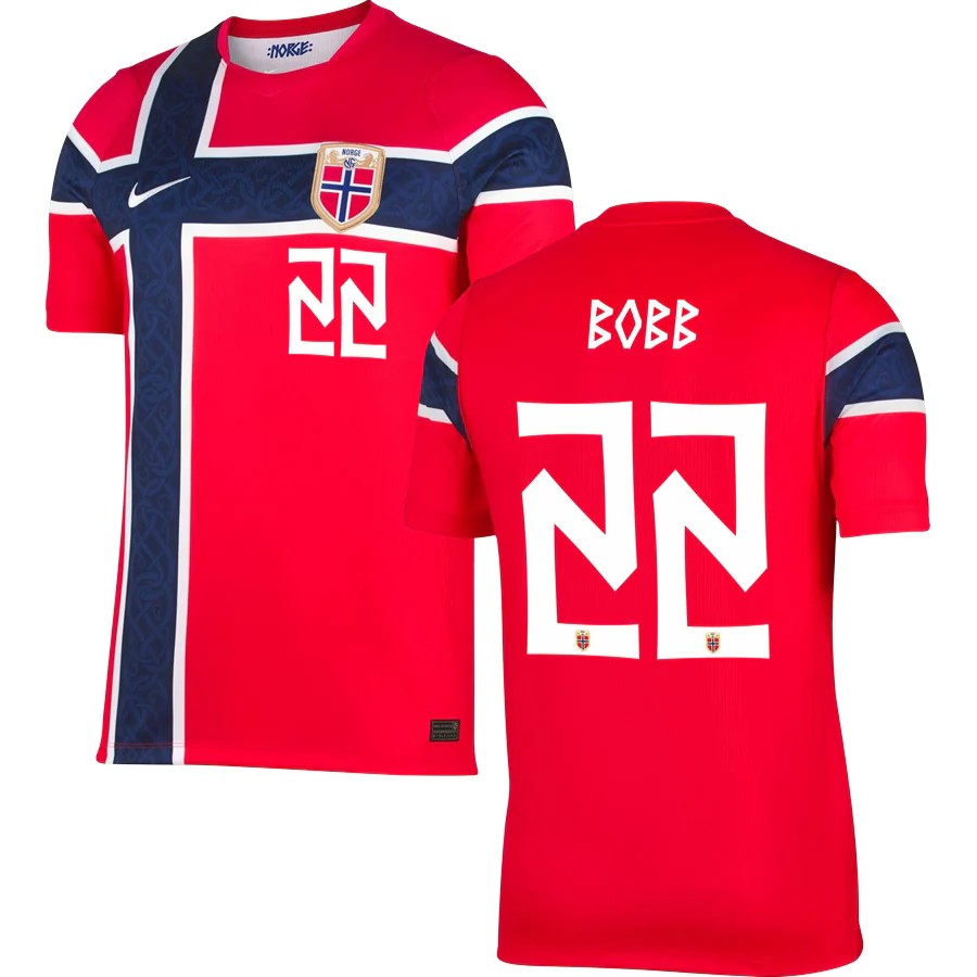 Norway Oscar Bobb 22 2026 Home Jersey