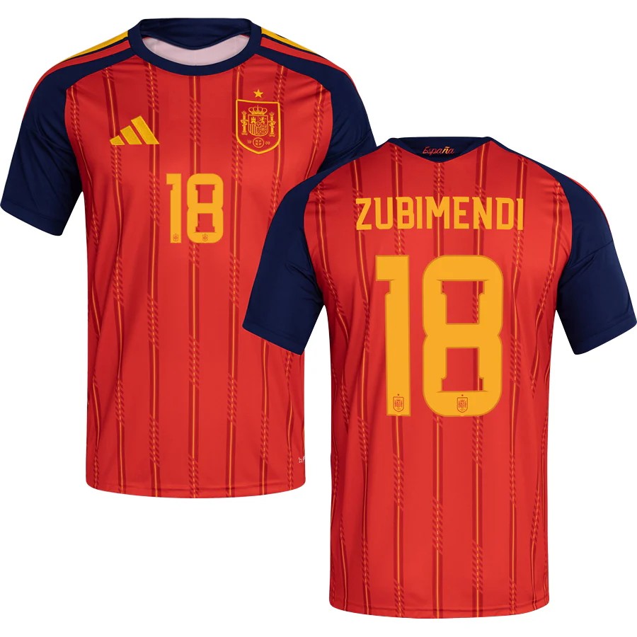 Spain Martín Zubimendi 18 2026 Home Jersey