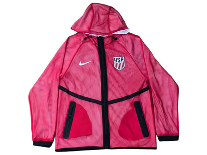 USA 2026 Mesh Full-Zip Hooded Jacket Red