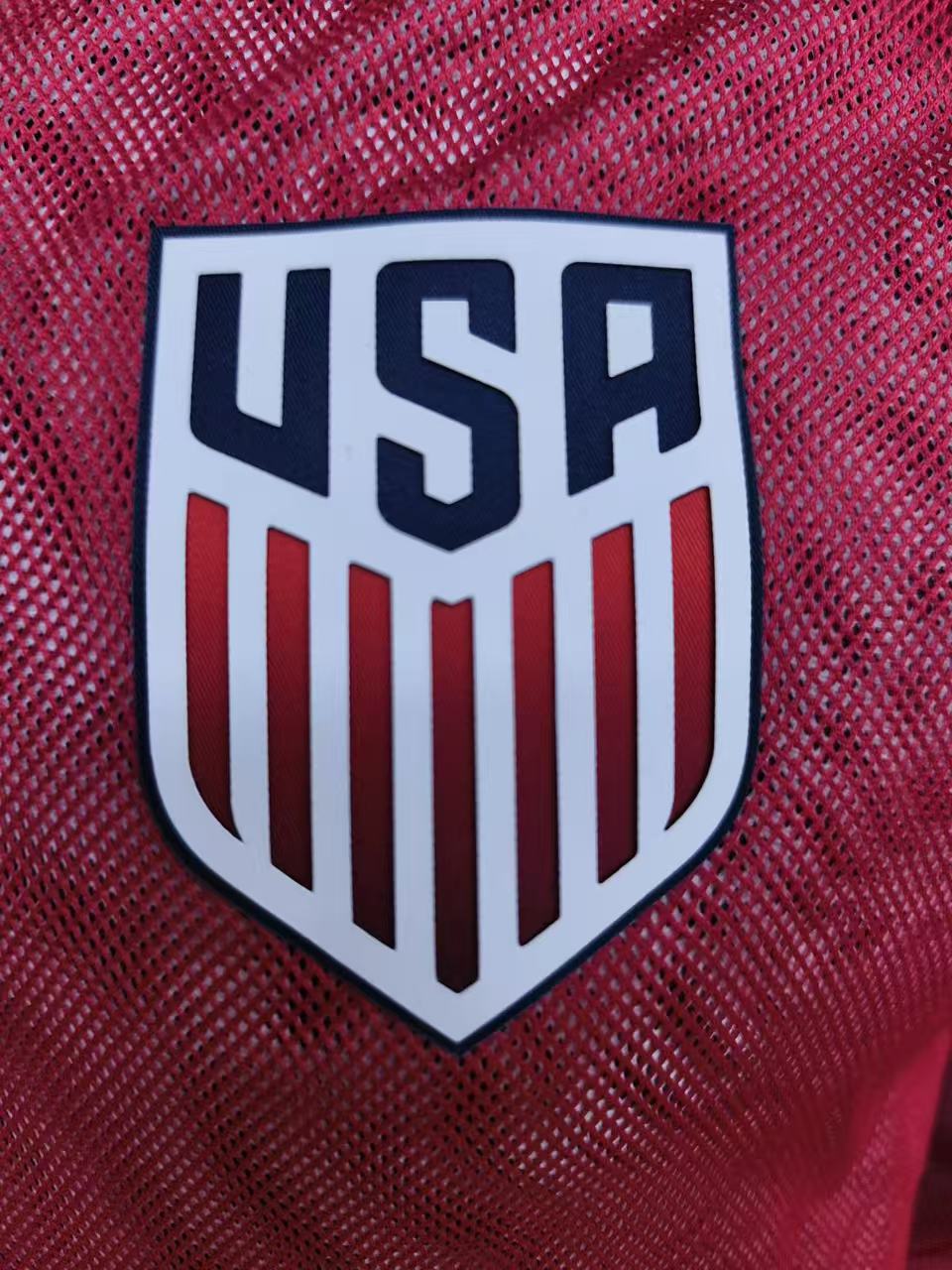 USA 2026 Mesh Full-Zip Hooded Jacket Red