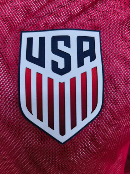 USA 2026 Mesh Full-Zip Hooded Jacket Red