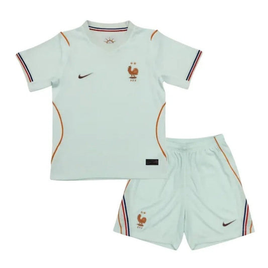 Youth France Away Jersey & Shorts Kids Kits